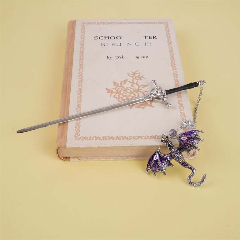 🐉 Your Name on a Fantasy Dragon Sword Bookmark!