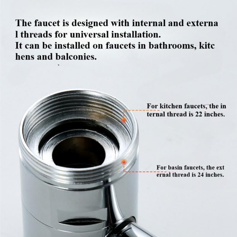 🚰 Upgrade Your Washing Routine✨ TTZZ 1440° Rotatable Faucet Aerator Extension - For Effortless, All-Angle Control!