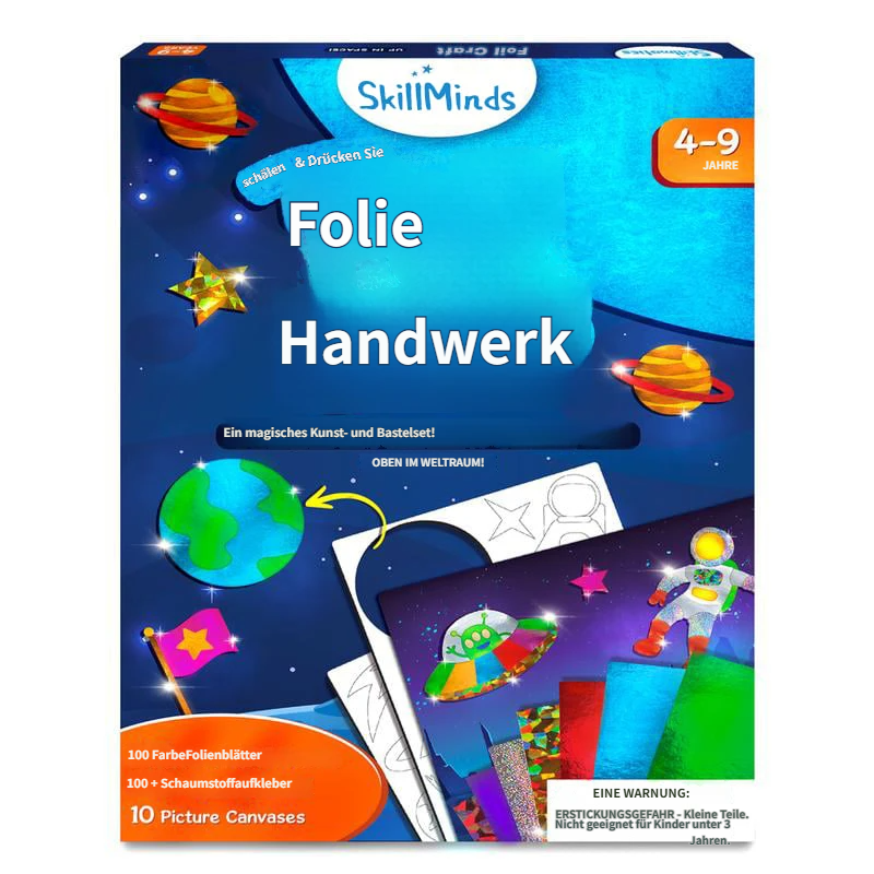 🏆Flash Sale⚡ 50.000+ VERKAUFT! Fast vorbei – 💥Folienkunst- und Bastelaktivität 🤲💓Kein Chaos-Kunstset