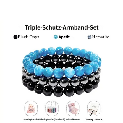 🛡️ Dreifach schützendes Armband – Energie, Balance und innere Stärke