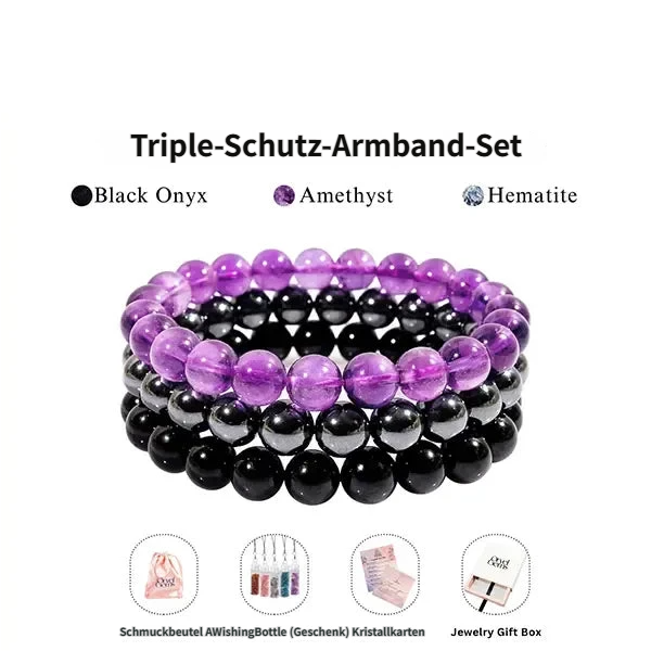 🛡️ Dreifach schützendes Armband – Energie, Balance und innere Stärke