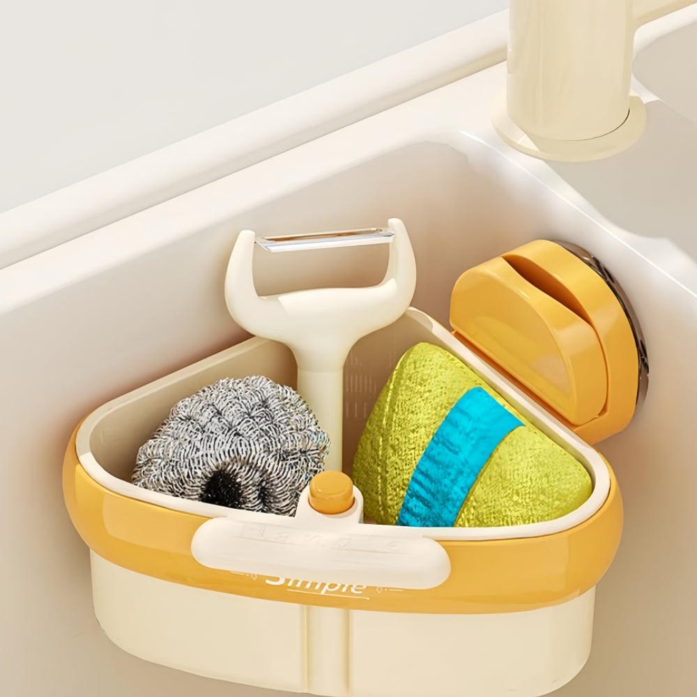 💧2025 New Release - Suction Cup Sink Corner Rack
