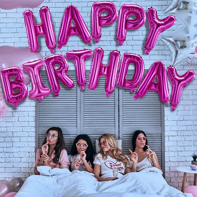 Happy Birthday Balloons Banner 16 Inch