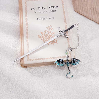 🐉 Your Name on a Fantasy Dragon Sword Bookmark!