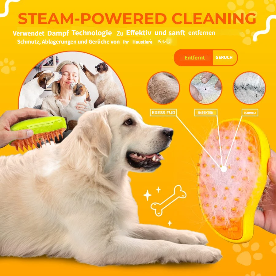 Dampfbürste für die Tierpflege