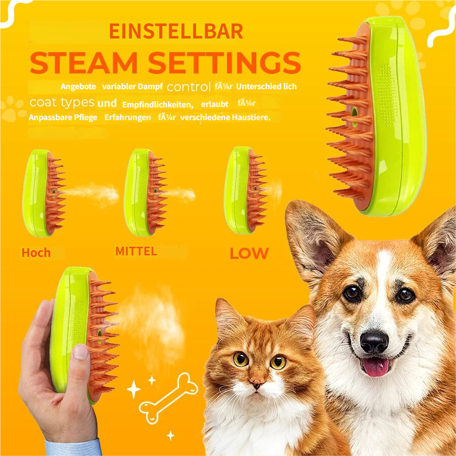 Dampfbürste für die Tierpflege