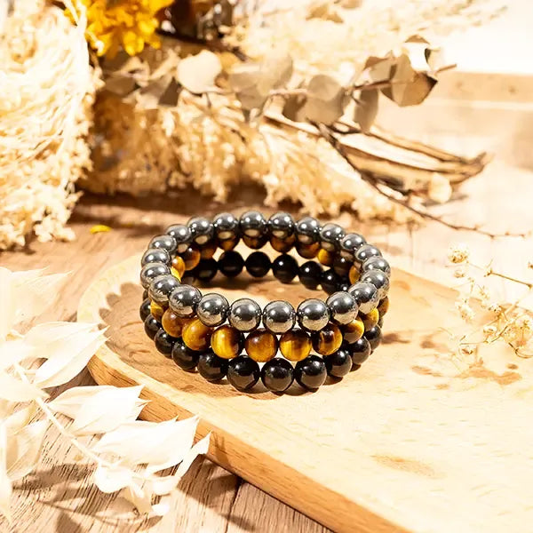 🛡️ Triple Protection Bracelet – Energy, Balance & Inner Strength